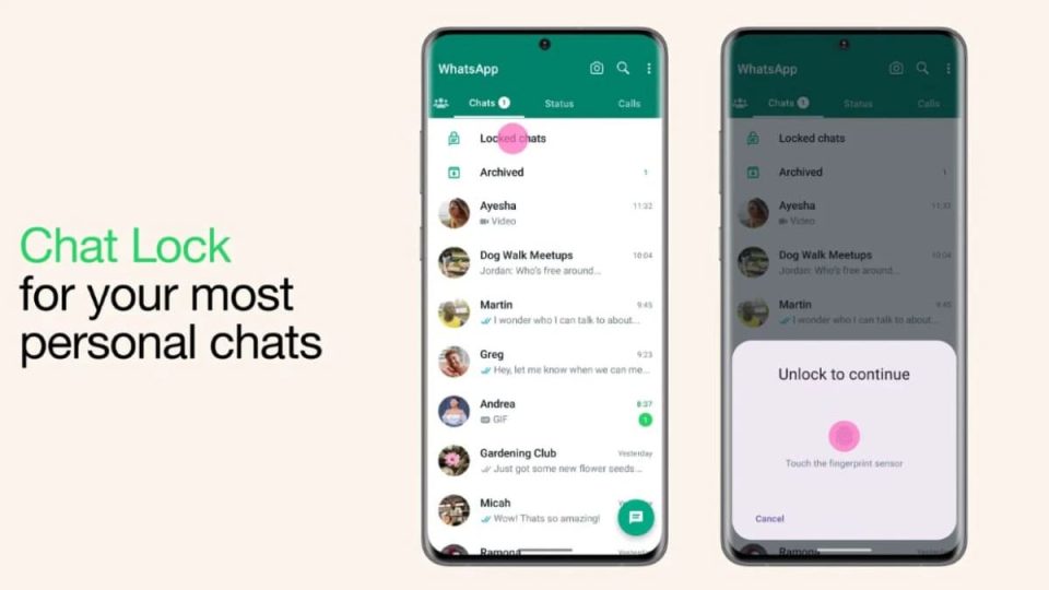 WhatsApp : Une nouvelle fonctionnlaité pour verrouiller vos discussions grivoises