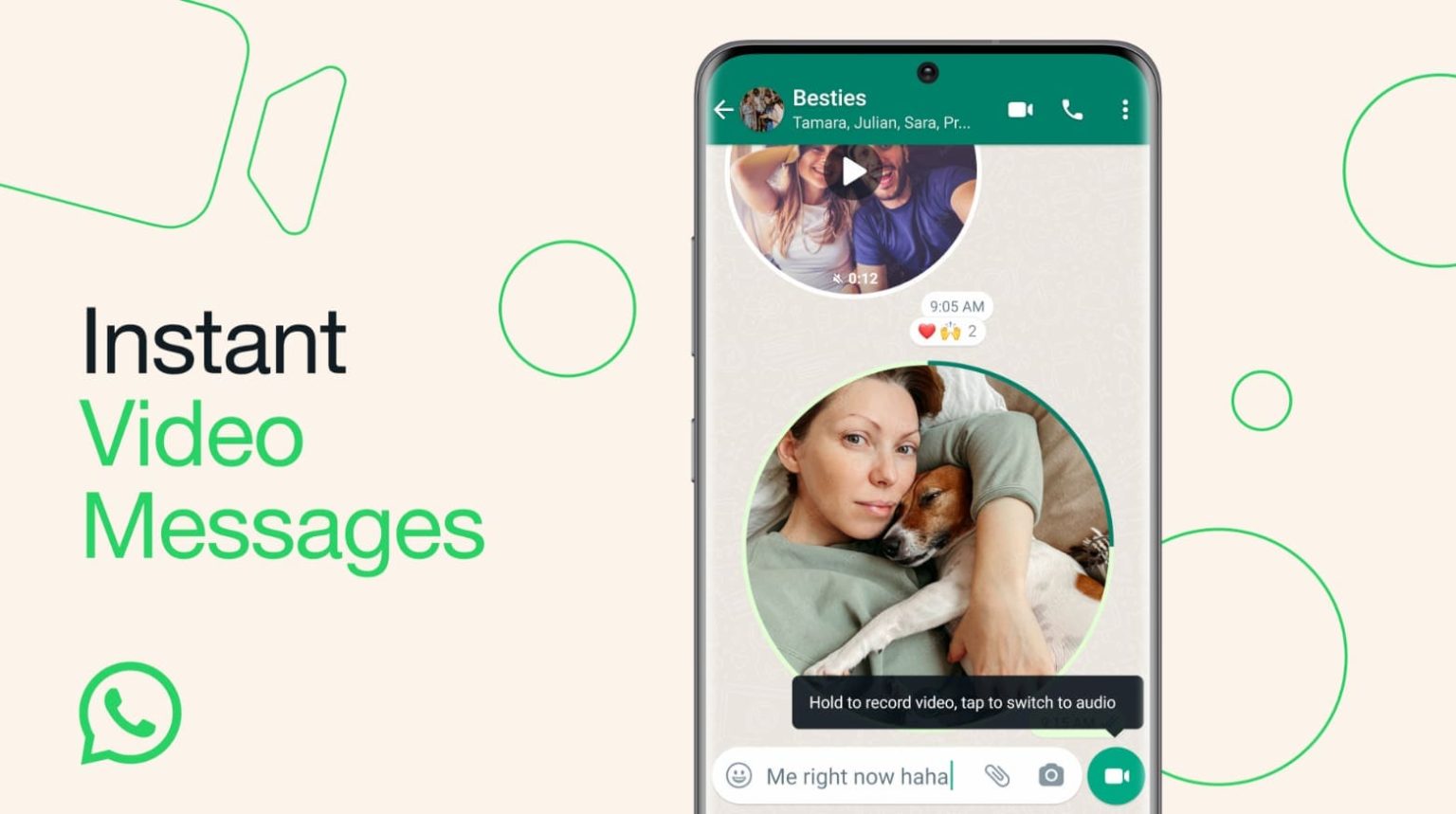 Fonctionnalité WhatsApp : Voici comment partager des messages vidéo instantanés