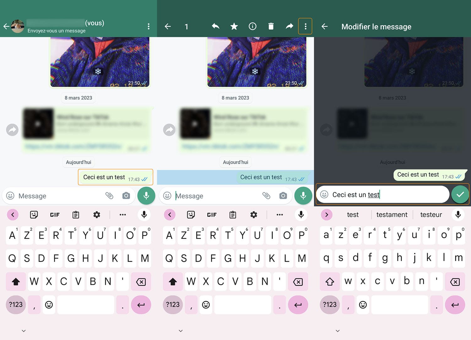 comment transformer un message whatsapp en document word