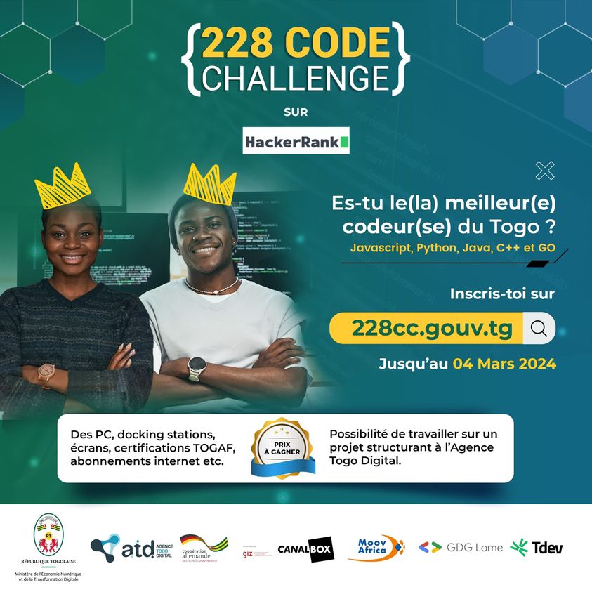 228 Code Challenge : Appel à tous les codeurs du Togo !